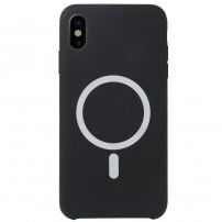 Carcasă din silicon cu suport de încărcare Magsafe pentru iPhone X / XS - negru