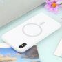 Carcasă din silicon cu suport de încărcare Magsafe pentru iPhone X / XS - alb