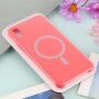Carcasă din silicon cu suport de încărcare Magsafe pentru iPhone X / XS - coral