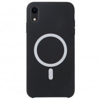 Carcasă din silicon cu suport de încărcare Magsafe pentru iPhone XR - negru