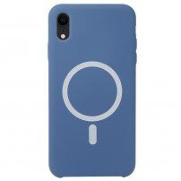 Carcasă din silicon cu suport de încărcare Magsafe pentru iPhone XR - albastru