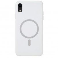 Carcasă din silicon cu suport de încărcare Magsafe pentru iPhone XR - alb