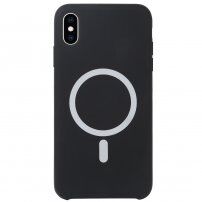 Carcasă din silicon cu suport de încărcare Magsafe pentru iPhone XS Max - negru