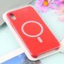 Carcasă din silicon cu suport de încărcare Magsafe pentru iPhone XS Max - roșu