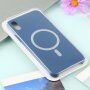 Carcasă din silicon cu suport de încărcare Magsafe pentru iPhone XS Max - albastru