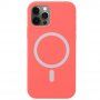 Carcasă din silicon cu suport de încărcare Magsafe pentru iPhone 13 Pro Max - coral