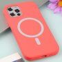 Carcasă din silicon cu suport de încărcare Magsafe pentru iPhone 13 Pro Max - coral