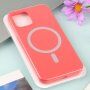 Carcasă din silicon cu suport de încărcare Magsafe pentru iPhone 13 Pro Max - coral