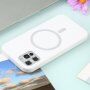 Carcasă din silicon cu suport de încărcare Magsafe pentru iPhone 11 Pro Max - alb