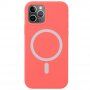 Carcasă din silicon cu suport de încărcare Magsafe pentru iPhone 11 Pro Max - coral