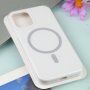 Carcasă din silicon cu suport de încărcare Magsafe pentru iPhone 12 Pro Max - alb