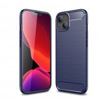 Carcasă rezistentă cu textură șlefuită, pentru iPhone 13 mini - albastru