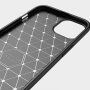Carcasă rezistentă cu textură șlefuită, pentru iPhone 13 mini - albastru
