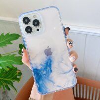 Carcasă din marmură rezistentă la zgârieturi pentru iPhone 13 Pro - albastru deschis