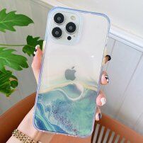 Carcasă din marmură rezistentă la zgârieturi pentru iPhone 13 Pro Max - turcoaz