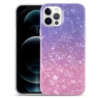 Husă rezistentă la impact cu textură de coajă pentru iPhone 11 Pro Max - violet - roz