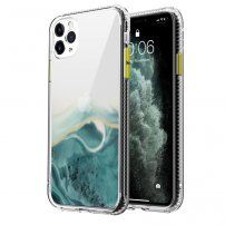 Carcasă din marmură rezistentă la zgârieturi pentru iPhone 11 - turcoaz