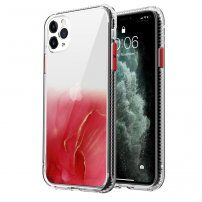 Carcasă din marmură rezistentă la zgârieturi pentru iPhone 11 Pro - roșu