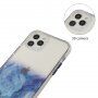 Carcasă din marmură rezistentă la zgârieturi pentru iPhone 12 mini - albastru deschis