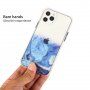 Carcasă din marmură rezistentă la zgârieturi pentru iPhone 12 mini - albastru deschis