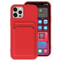 Husă cu buzunar de carduri pentru iPhone 11 Pro - roșu