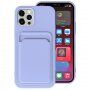 Husă cu buzunar de carduri pentru iPhone 13 Pro - violet
