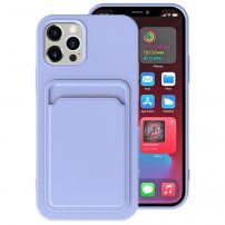 Husă cu buzunar de carduri pentru iPhone 13 Pro Max - violet