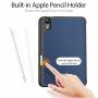 DUX DUCIS Domo husă cu spațiu pentru Apple Pencil și funcție de adormire, pentru iPad mini 6 / mini 7 - albastru inchis