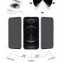 Sticlă 3D Anti-Spy securizată pentru iPhone 12 / 12 Pro - negru
