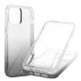 Husă transparentă rezistentă la impact cu protecție de 360° pentru iPhone 13 - negru