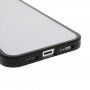 Husă cu cadru metalic și sticlă securizată pentru iPhone 13 - negru
