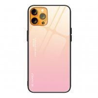 Carcasă cu partea din spate din sticlă pentru iPhone 13 Pro - roz-auriu