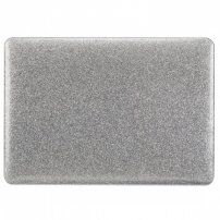 Husă sclipitoare cu partea de jos neagră pentru MacBook Pro 15" (A1398) - argintiu