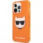 Karl Lagerfeld Choupette Head husă pentru iPhone 13 Pro Max - portocaliu