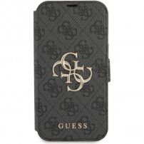 Guess 4G Metal Logo carcasă flip pentru iPhone 13 - gri