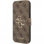 Guess 4G Metal Logo carcasă flip pentru iPhone 13 - maro