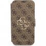Guess 4G Metal Logo carcasă flip pentru iPhone 13 - maro