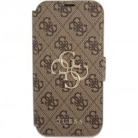 Guess 4G Metal Logo carcasă flip pentru iPhone 13 Pro - maro