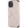 Guess 4G Metal Logo carcasă flip pentru iPhone 13 - roz