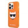 Karl Lagerfeld Choupette Head husă pentru iPhone 13 Pro Max - portocaliu