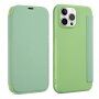 Carcasă tip portofel din silicon și piele PU pentru iPhone 13 mini - verde