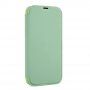 Carcasă tip portofel din silicon și piele PU pentru iPhone 13 mini - verde