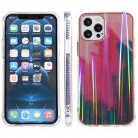 Husă de protecție rezistentă la impact cu model de acuarele pentru iPhone 13 mini - violet