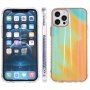 Husă de protecție rezistentă la impact cu model de acuarele pentru iPhone 13 - galben