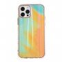 Husă de protecție rezistentă la impact cu model de acuarele pentru iPhone 13 - galben