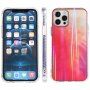 Husă de protecție rezistentă la impact cu model de acuarele pentru iPhone 13 Pro - roșu