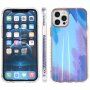 Husă de protecție rezistentă la impact cu model de acuarele pentru iPhone 13 Pro - albastru