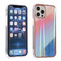 Husă schimbătoare rezistentă la impact pentru iPhone 13 Pro Max - roz-albastru