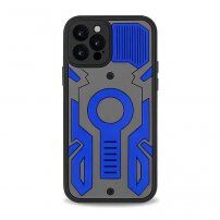 Husă rezistentă la șocuri cu model de camuflaj pentru iPhone 13 Pro Max - albastru