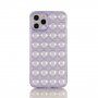 Husă de protecție cu buline pentru iPhone 13 Pro Max - violet